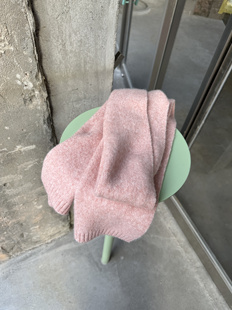 CarbonWater经典基础款羊毛混纺软糯纯色围巾女冬季可爱毛线围脖