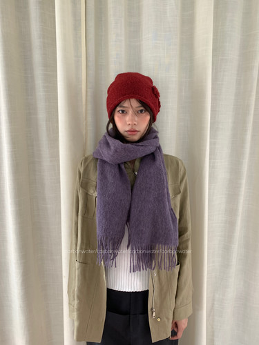 Carbon Water复古流苏围巾女秋冬保暖百搭围脖