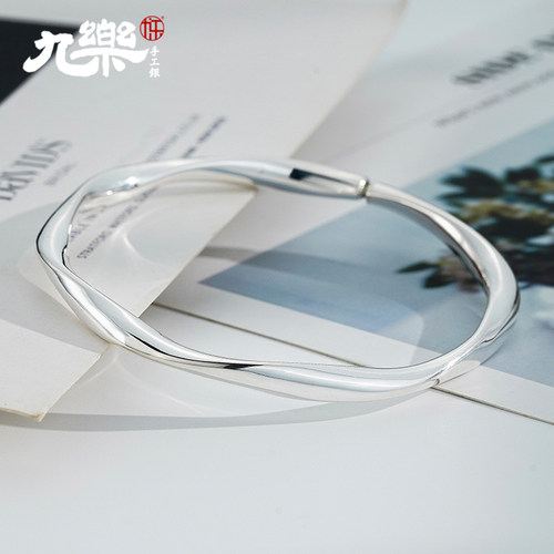 足银999开口莫比乌斯手镯