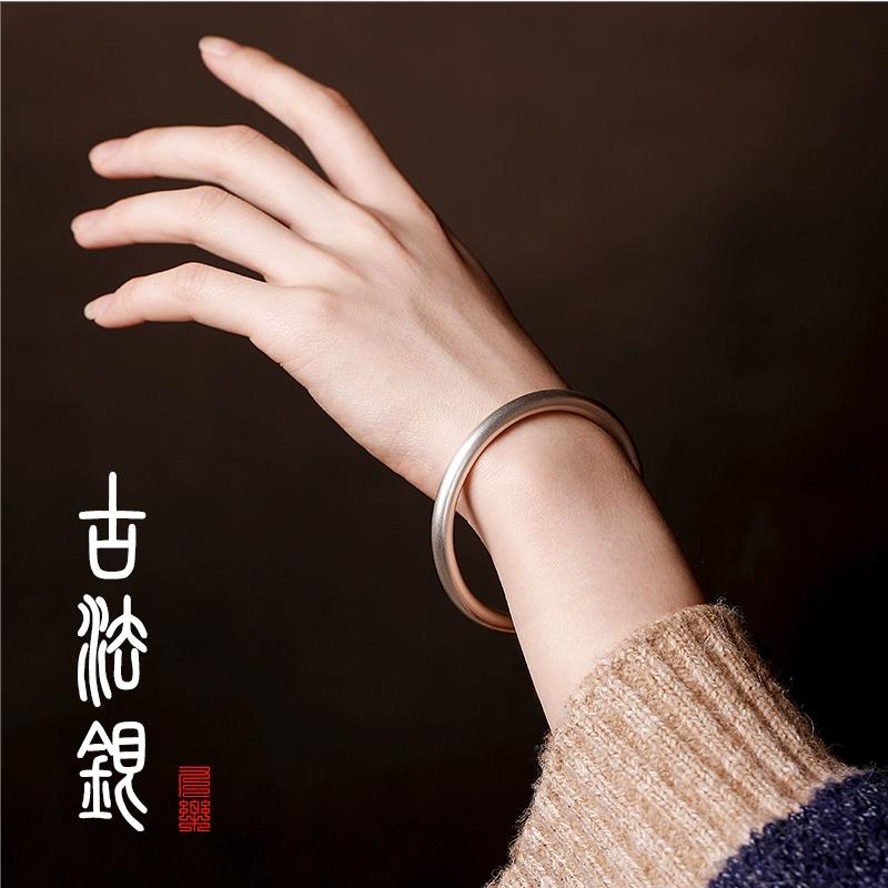 足银999古法传承手镯年轻款