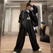 头层绵羊皮真皮皮衣女韩版 宽松翻领休闲加棉外套皮夹克盖屁股显瘦