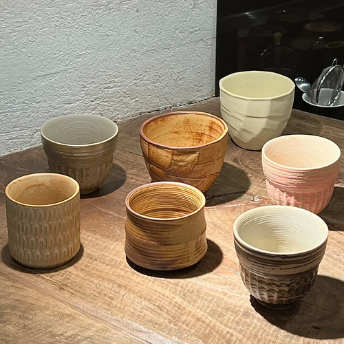 舍里复古粗陶窑变拿铁杯摩卡杯