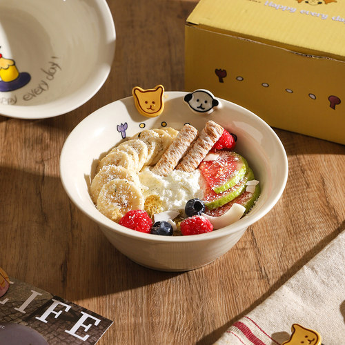 舍里可爱家用釉下彩酸奶碗