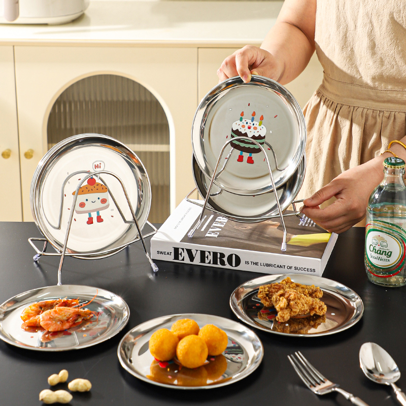 舍里吐骨碟可爱食品级不锈钢