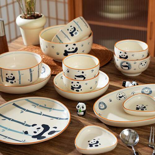 舍里加厚陶瓷萌趣餐具