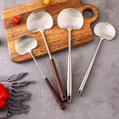 舍里 304不锈钢苹果型锅铲加深加厚食品级家用厨房炒菜铲子炒勺具