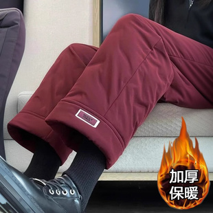 棉裤 外穿直筒宽松零下40度保暖显瘦东北窄版 女冬季 三防烟管羽绒裤
