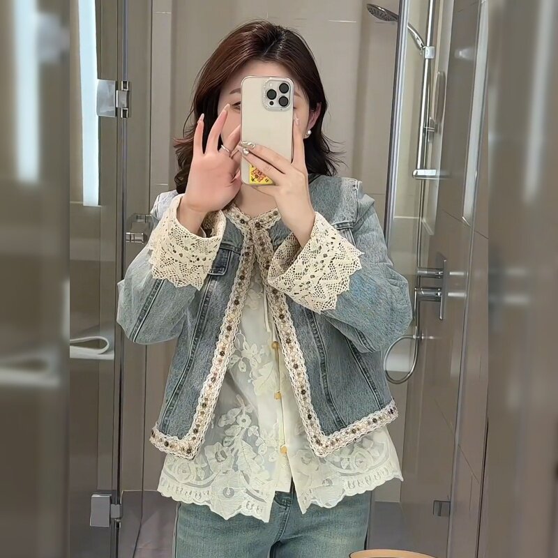 浅蓝色牛仔外套女春秋季2026年新款短款新款宽松气质显瘦夹克上衣
