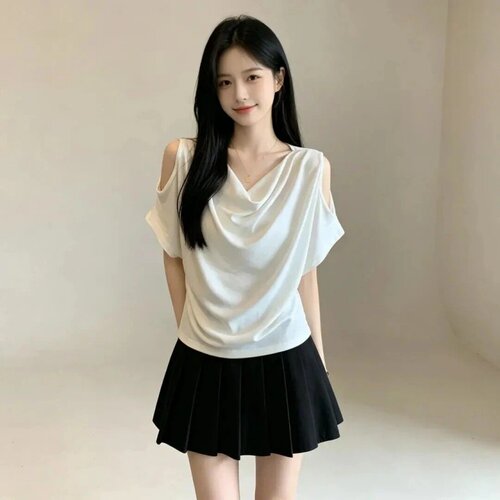 t恤女大码白色胖mm超火减龄上衣
