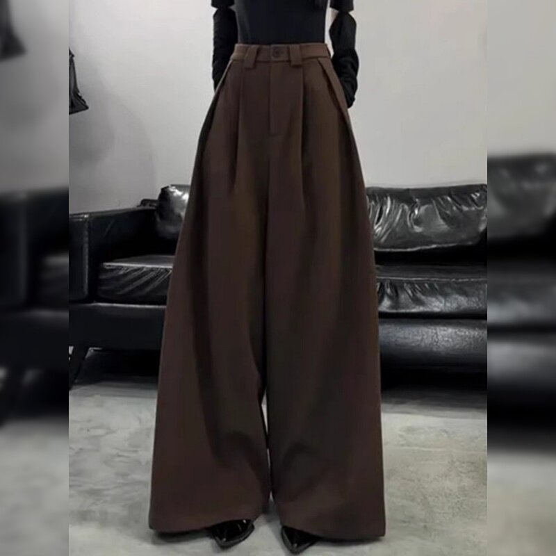 2025秋季宽松显瘦加厚休闲西装裤