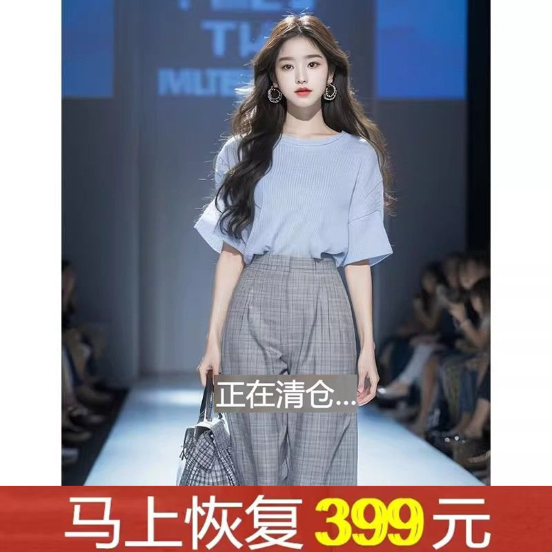 欧货时尚衬衫裙子上下两件套女图片