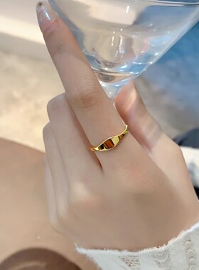 2026新款东方风钛钢波浪戒指