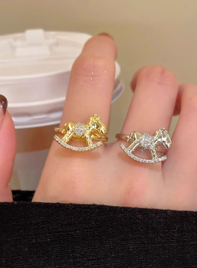 马到功成本命年轻奢女食指戒