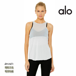 美国ALO薄纱运动瑜伽背心|官方正品舒适休闲时尚透气排汗现货包邮