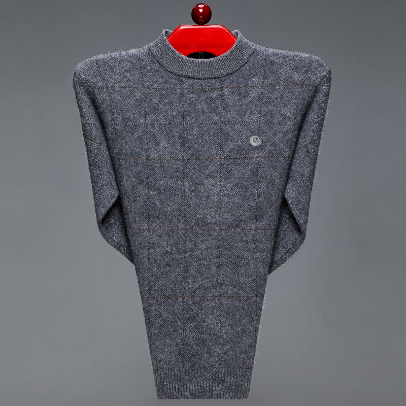 针织半高领鄂尔多斯市纯山羊绒衫