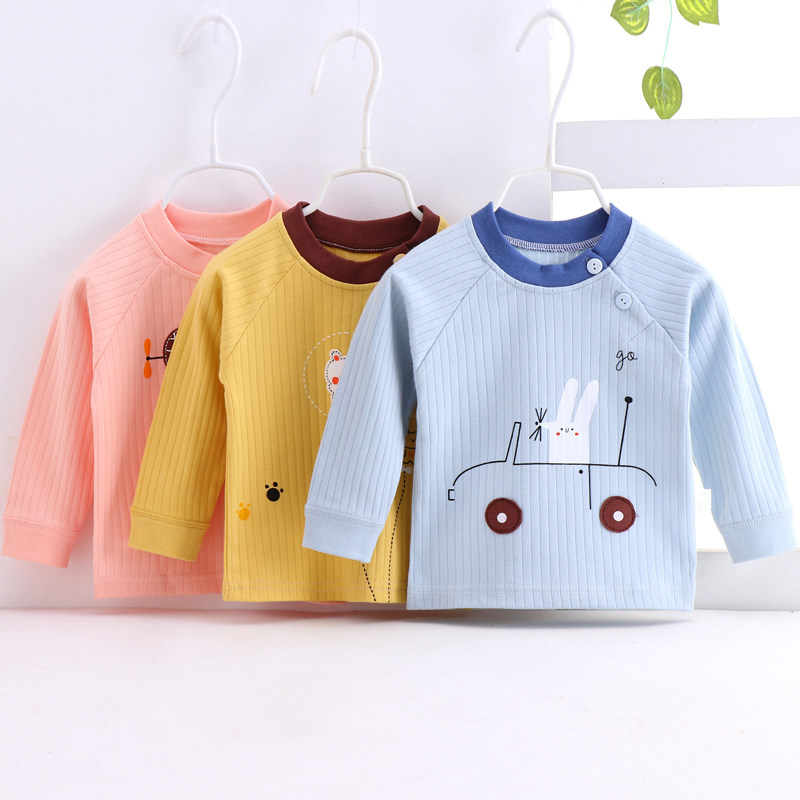 宝宝秋衣单件上衣婴儿幼儿打底衫纯棉秋冬衣服男童女儿童居家内衣