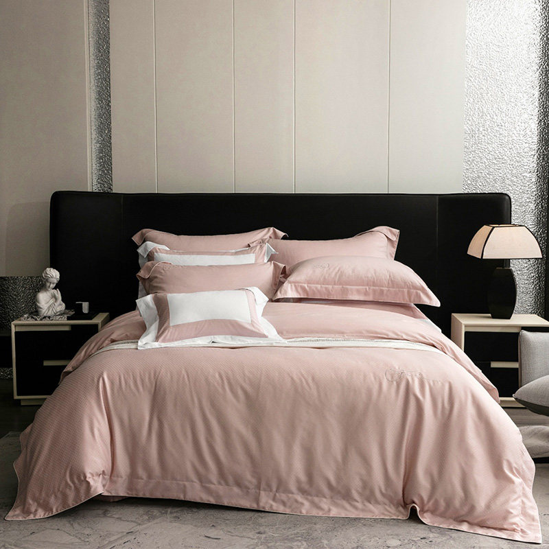 Aquascutum/雅格狮丹新款公主风轻奢床上四件套粉色床单被罩