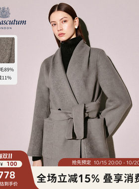 【雅格狮丹】羊毛羊绒毛呢大衣