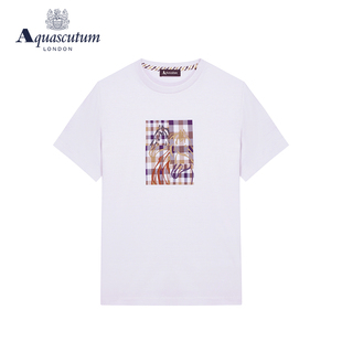 宽松休闲T恤Q4970EL031 Aquascutum 雅格狮丹春夏女士t恤上衣短袖