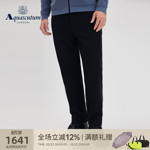 宽松黑色百搭直筒休闲长裤 男士 通勤 雅格狮丹秋冬新品 Aquascutum