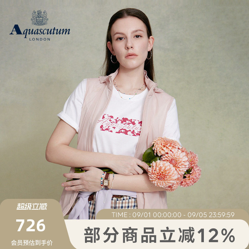 【100%棉】纯棉字母印花圆领短袖图片