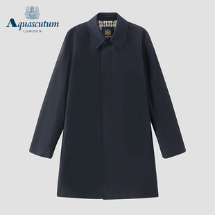 纯棉中长款 Aquascutum 雅格狮丹春夏新品 男士 风衣外套Q4552EM041