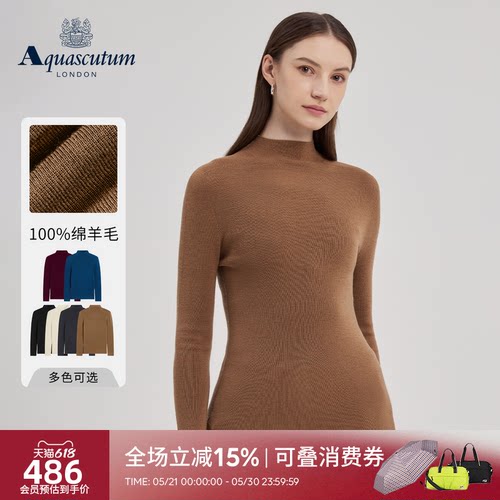 【100%绵羊毛】半高领针织衫毛衣