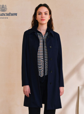 Aquascutum/雅格狮丹秋冬新品时尚女绵羊毛呢大衣外套Q5001EL011