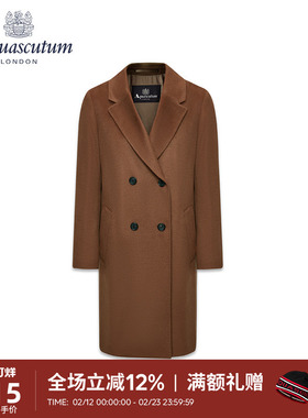Aquascutum/雅格狮丹春夏新品女士中长款毛呢大衣外套Q4901ML031
