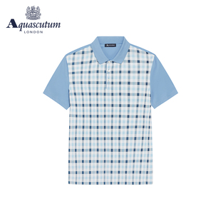 短袖 Q47H9EM011 翻领纯棉商务休闲polo衫 雅格狮丹男士 Aquascutum