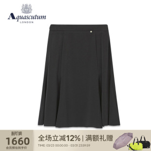 Aquascutum 雅格狮丹春夏女士半身裙短裙a字裙高腰裙子Q4976EL011