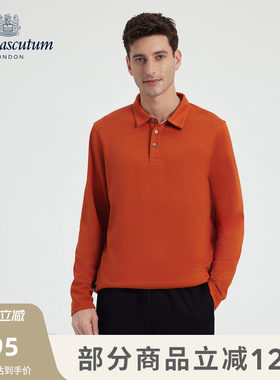 【雅格狮丹】男长袖T恤商务POLO