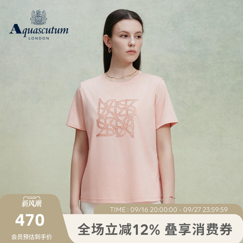 【100%棉】女字母图案短袖T恤										