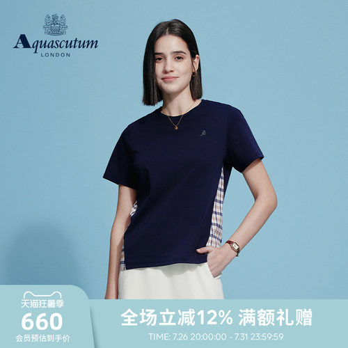 【100%棉】女士休闲圆领短袖T恤
