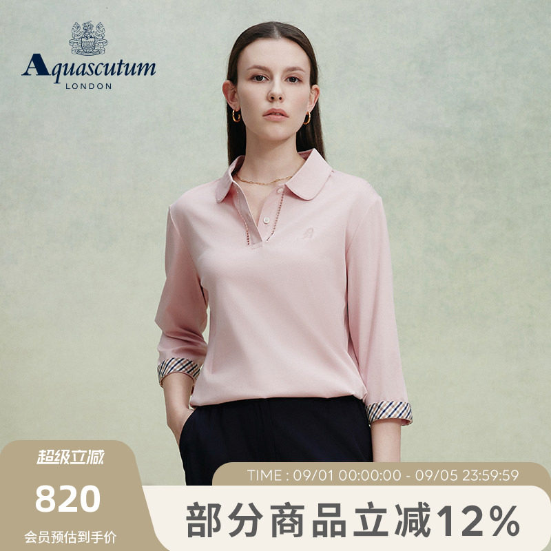 【纯棉】雅格狮丹七分袖polo衫图片