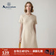 Aquascutum 连衣裙子气质 优雅圆领短袖 雅格狮丹春夏新品 女士时尚
