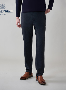 Aquascutum/雅格狮丹秋冬新品时尚男休闲宽松商务长裤Q5061EM021