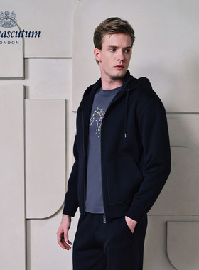 Aquascutum/雅格狮丹秋冬新品时尚男士保暖针织衫外套Q5068EM021