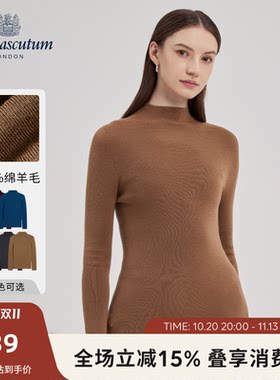 【100%绵羊毛】半高领针织衫毛衣