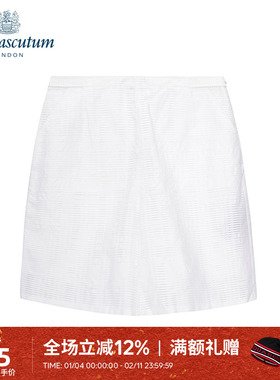 Aquascutum/雅格狮丹春夏棉质女士时尚简约阔腿短裤Q3961EL041