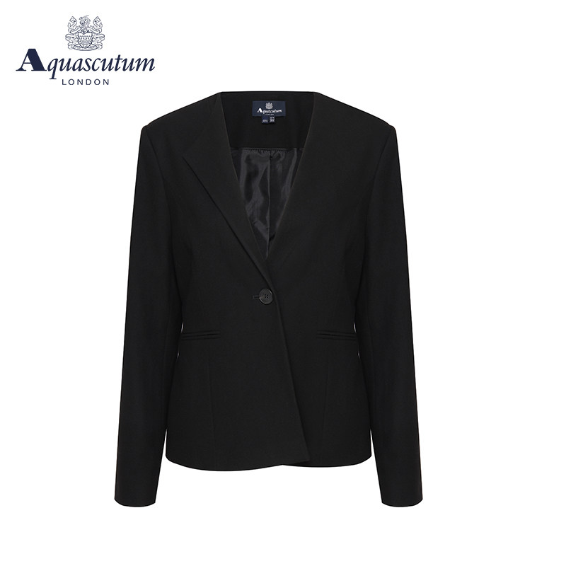 Aquascutum/雅格狮丹春秋新款女外套修身正装常规西装Q3817EL081