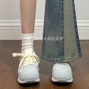 厚底百搭显脚小休闲运动阿甘鞋 新款 女2025冬季 回力轻便增高德训鞋