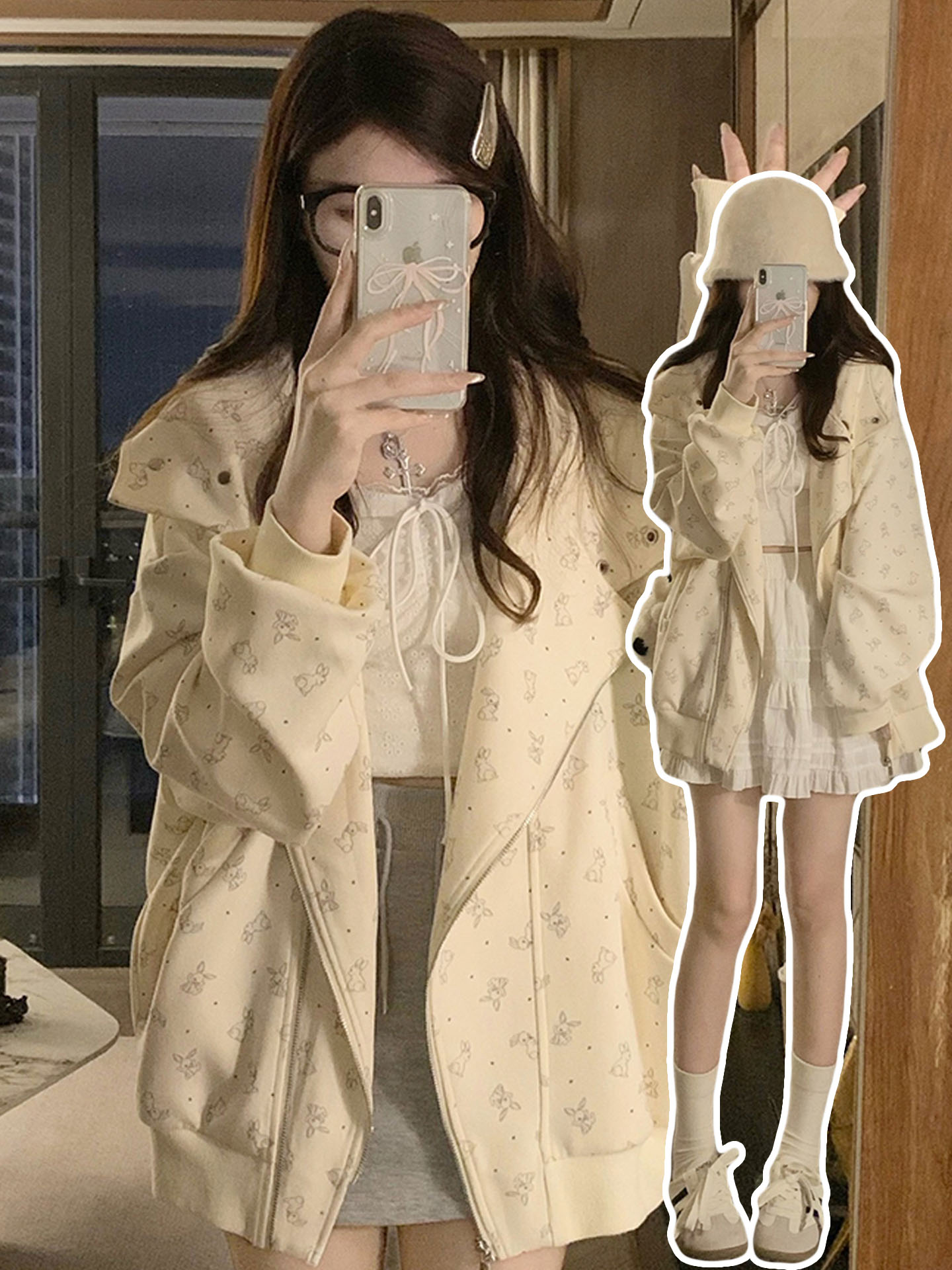 巨好看的开衫连帽卫衣外套女早春秋季新款宽松韩系休闲夹克棒球服