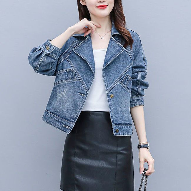 春夏短款牛仔外套女宽松显瘦