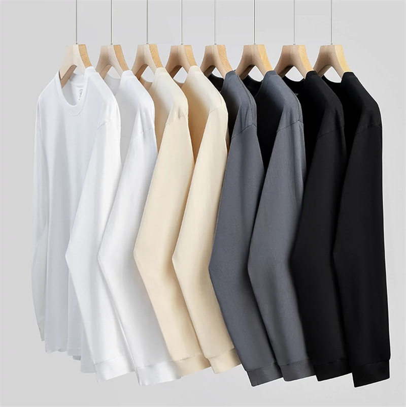 250g重磅纯棉螺纹长袖t恤女日系潮牌男女纯色T恤秋冬宽松体恤女,女装/女士精品,T恤,淘宝优惠券,粉丝福利购,淘宝优惠卷