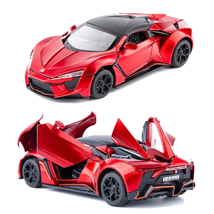 天鹰合金汽车模型莱肯仿真跑车声光小汽车儿童玩具车3男孩6回力车