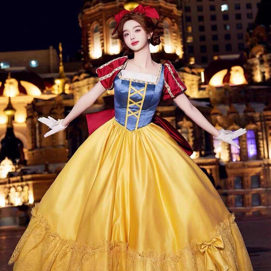 万圣节白雪公主艾莎睡美长发长裙