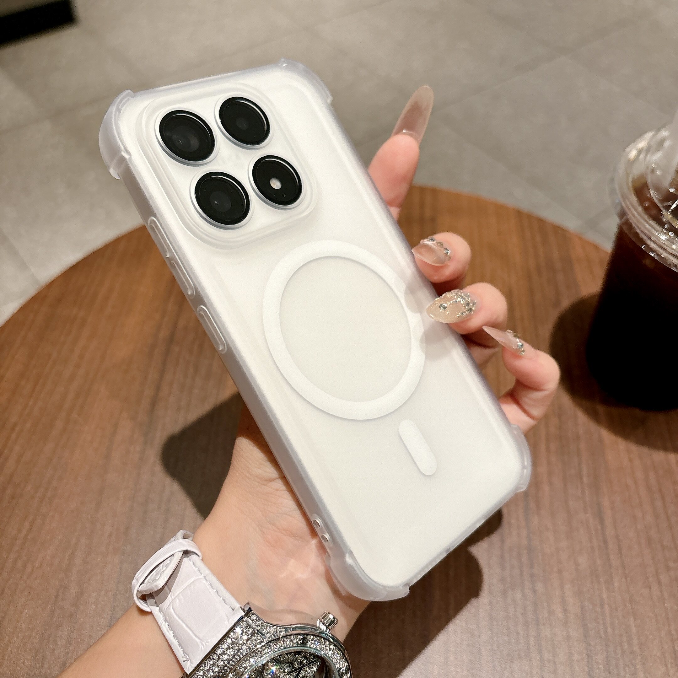 磨砂四角气囊适用小米14手机壳保护套15pro全包防摔17简约防指纹保护套