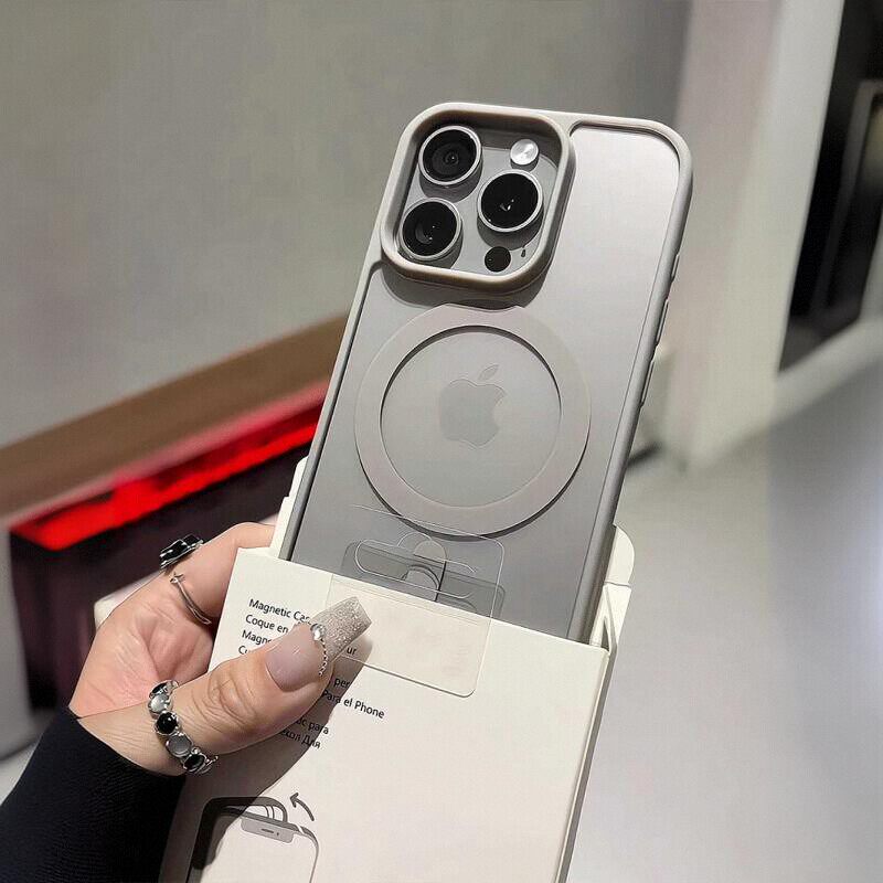 不发黄透明磁吸适用苹果15promax手机壳16/iPhone13pro新款17超薄磨砂黑边14plus防摔11高级感12硅胶保护硬壳