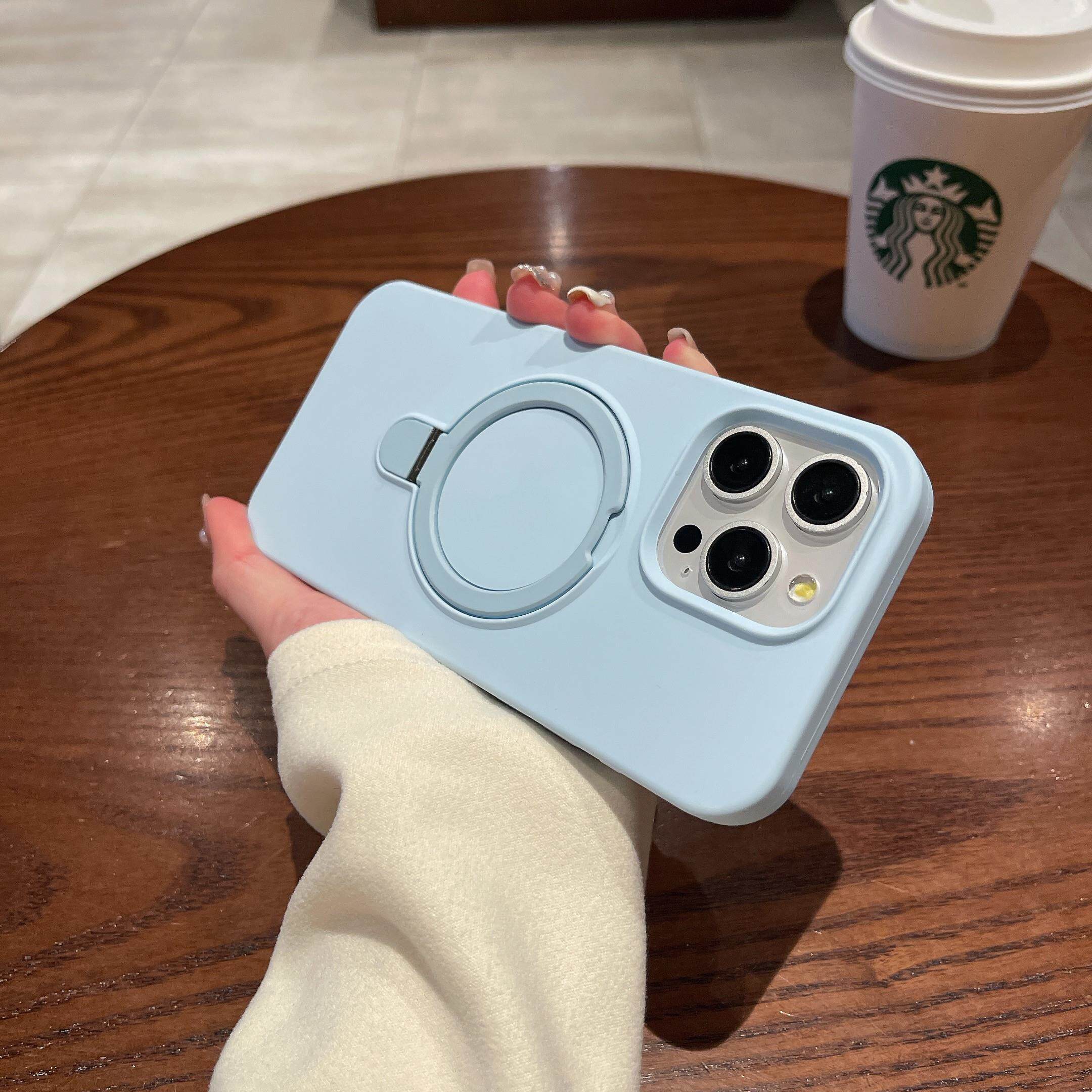 适用苹果17promax手机壳iPhone15promax液态硅胶磁吸支架新款16promax简约12pro软15情侣14/13全包防摔保护套